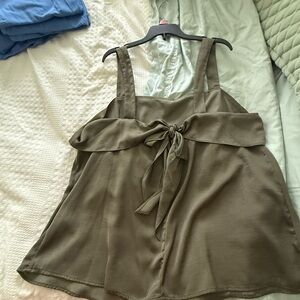 Banana Republic Olive Green Tie-Front Cami